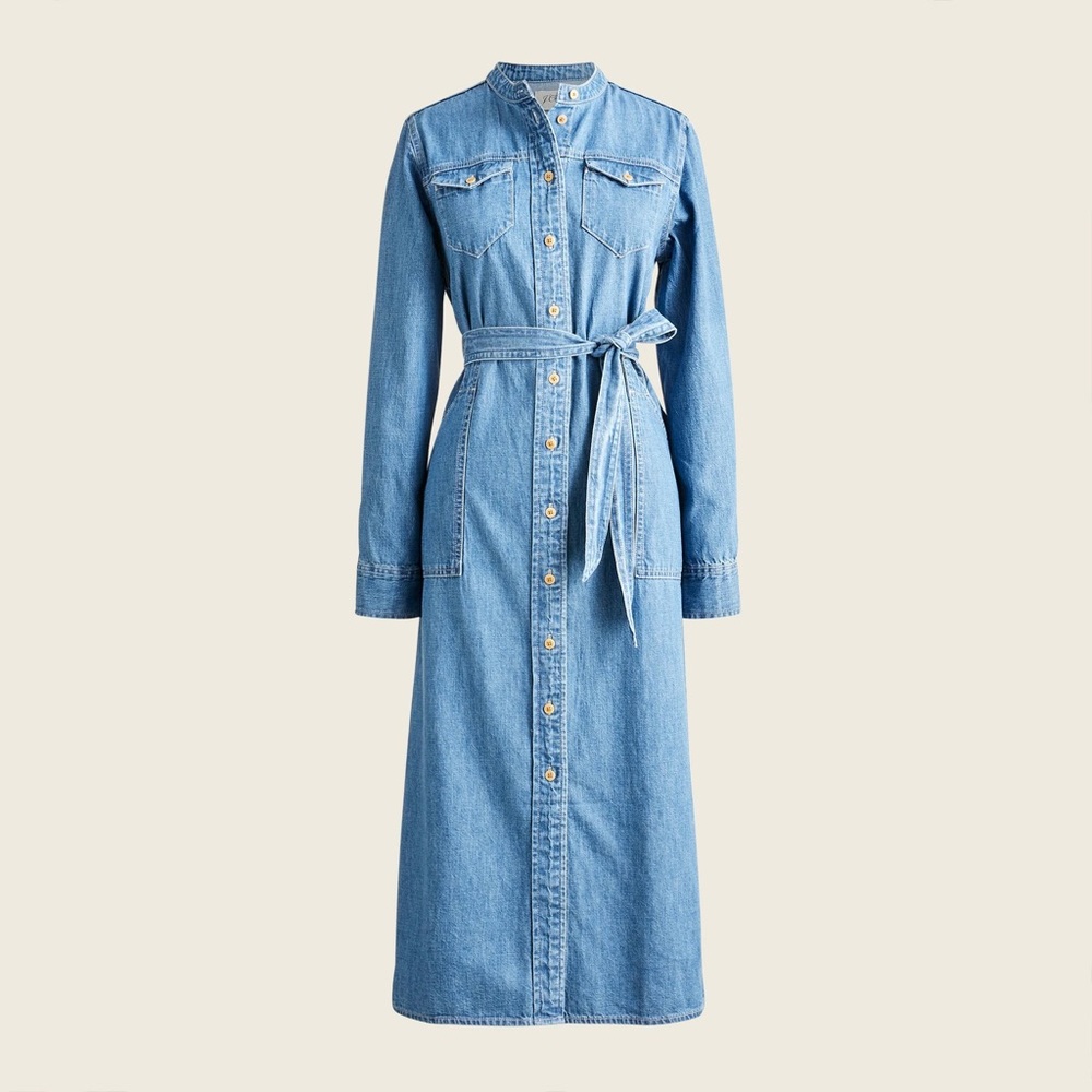 NWT J Crew Denim Shirtdress